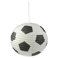 Niermann Pendelleuchte Fußball weiß schwarz Papier D: ca. 40 cm Pendelleuchte_Papierballon_Fußball - weiß/schwarz (40,00cm) - Niermann