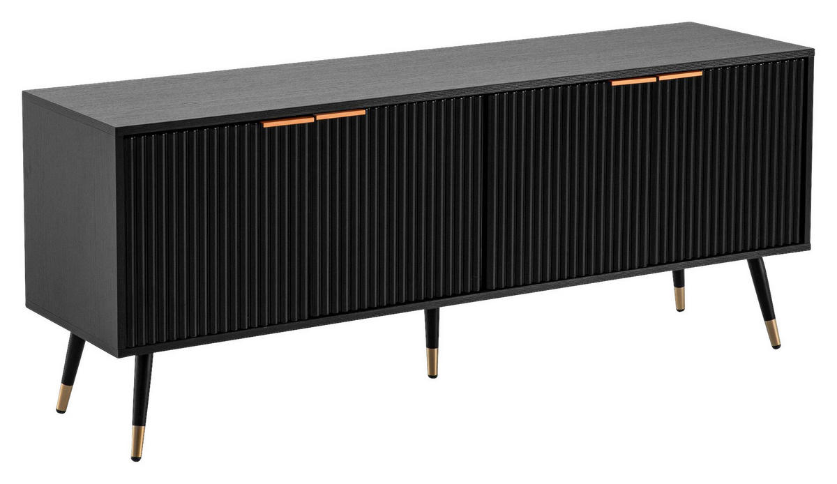 Lowboard schwarz B/H/T: ca. 150x60x39 cm TV & Lowboard - schwarz (150,00/60,00/39,00cm) - Wohnling
