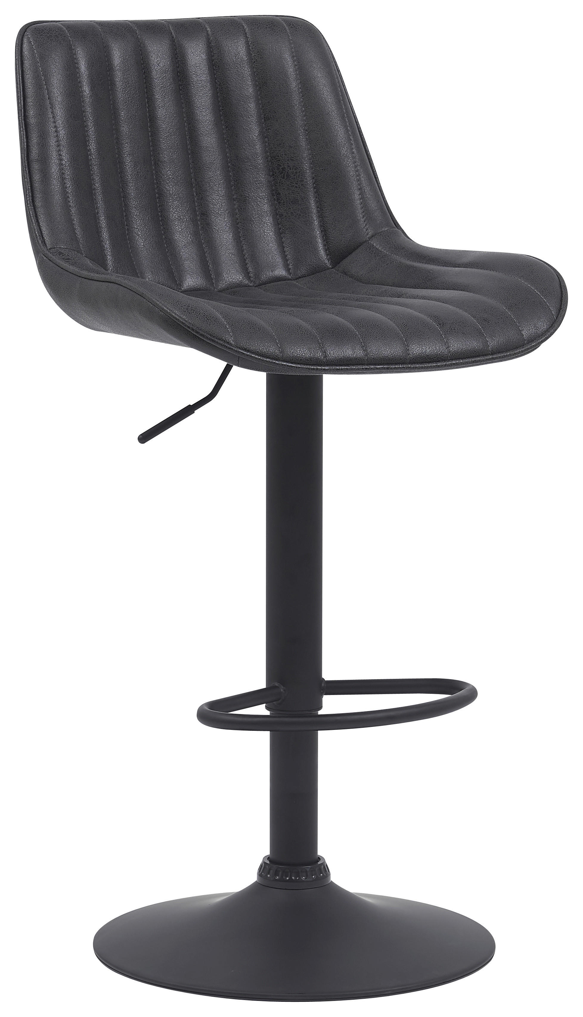 Barhocker Sabine anthrazit Microfaser B/H/T: ca. 44x88x54 cm Sabine - schwarz/anthrazit (44,00/88,00/54,00cm)
