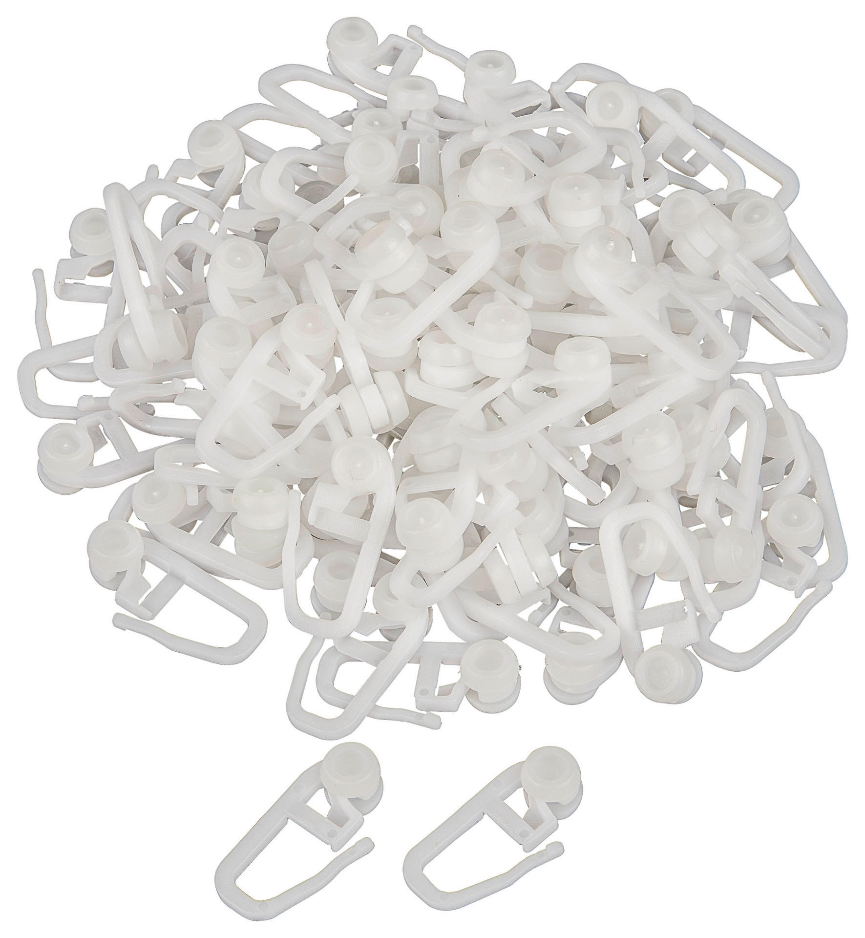 Boviva Rollring für U-Laufschiene Rollringe_für_Schiene_100erPack - weiß (2,00cm) - Boviva