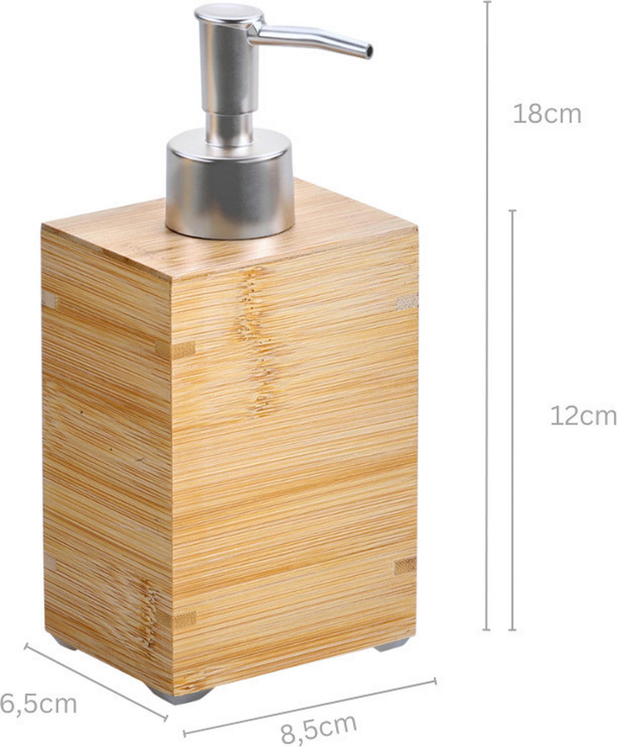 Seifenspender natur Bambus B/H/L: ca. 6,5x18x8,5 cm Seifenspender - natur (8,50/6,50/18,00cm) - Kesper