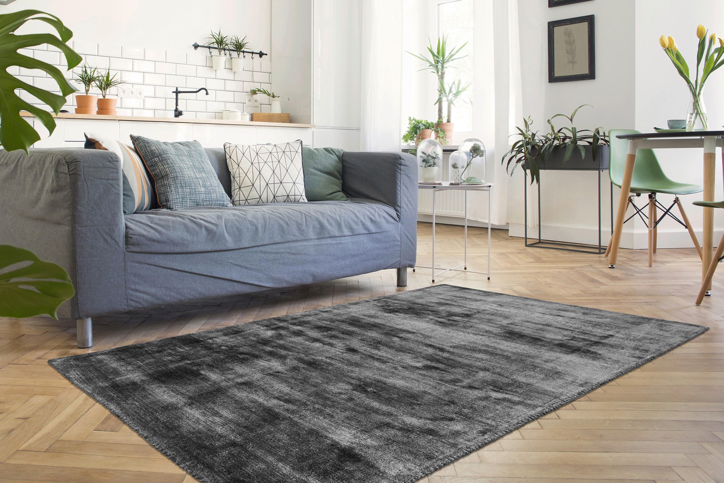 360Living Teppich Village Graphit B/L: ca. 120x170 cm Village - Graphit (120,00/170,00cm) - 360Living