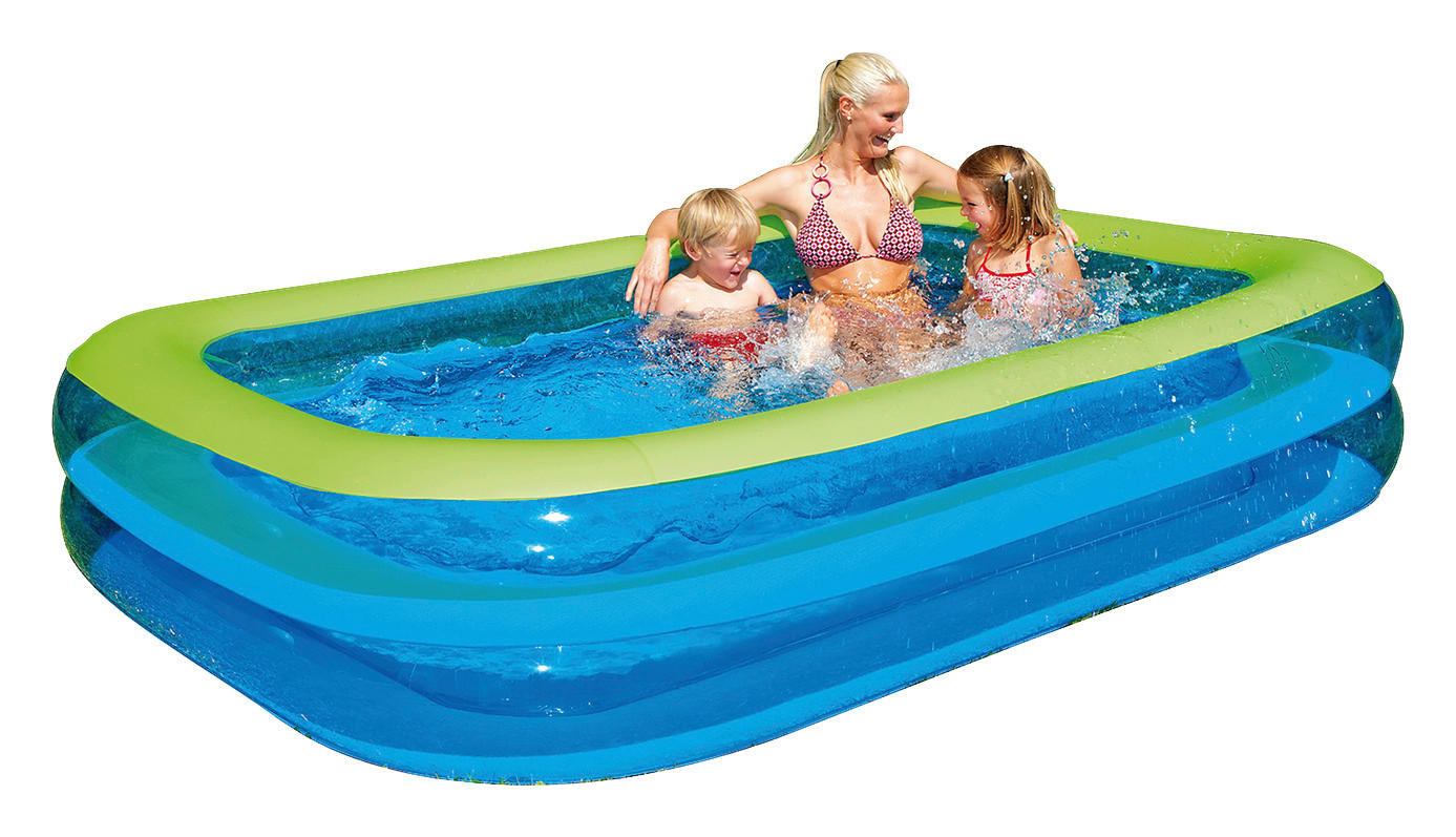 Happy People Pool B/H/L: ca. 175x50x262 cm Pool_Family - blau/grün (262,00/175,00/50,00cm) - Happy People