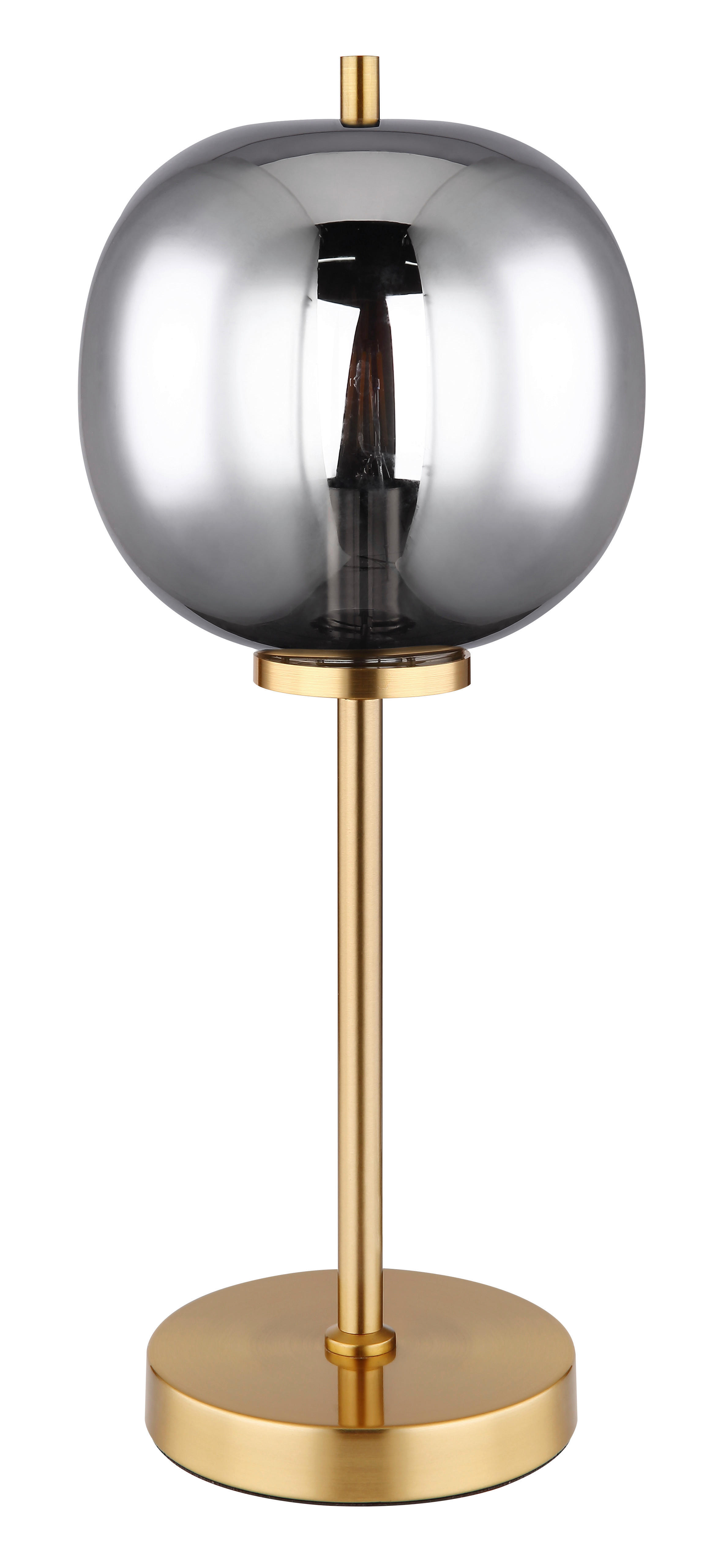 GLOBO Tischleuchte messing Metall Glas H/D: ca. 45x18,5 cm 1 Brennstellen 15345TMM - messing (18,50/45,00cm) - GLOBO