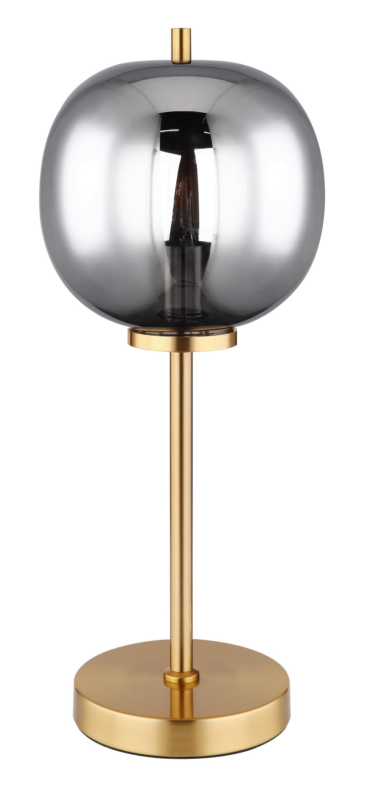 GLOBO Tischleuchte messing Metall Glas H/D: ca. 45x18,5 cm 1 Brennstellen 15345TMM - messing (18,50/45,00cm) - GLOBO