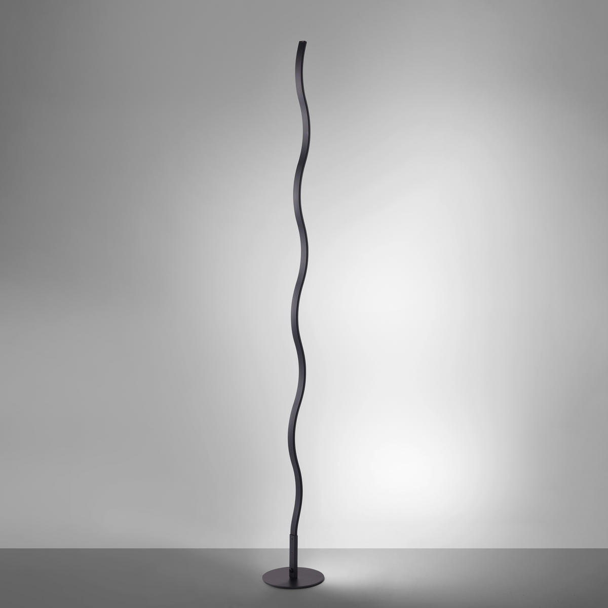 Just Light Stehleuchte 15168-18 schwarz Kunststoff Metall H: ca. 120 cm LED-Stehleuchte_Wave - schwarz (120,00cm) - Just Light
