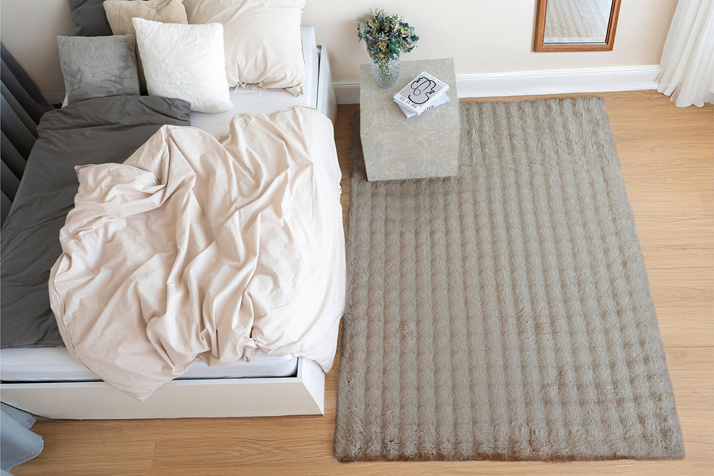 Thumbnail - Padiro Hochflorteppich Hailey 125 beige B/H/L: ca. 80x3x150 cm