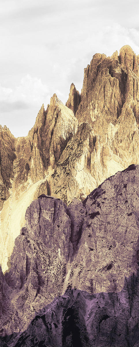 Komar Fototapete Peaks Color Panel B/L: ca. 100x250 cm Peaks Color Panel - (100,00/250,00cm) - Komar