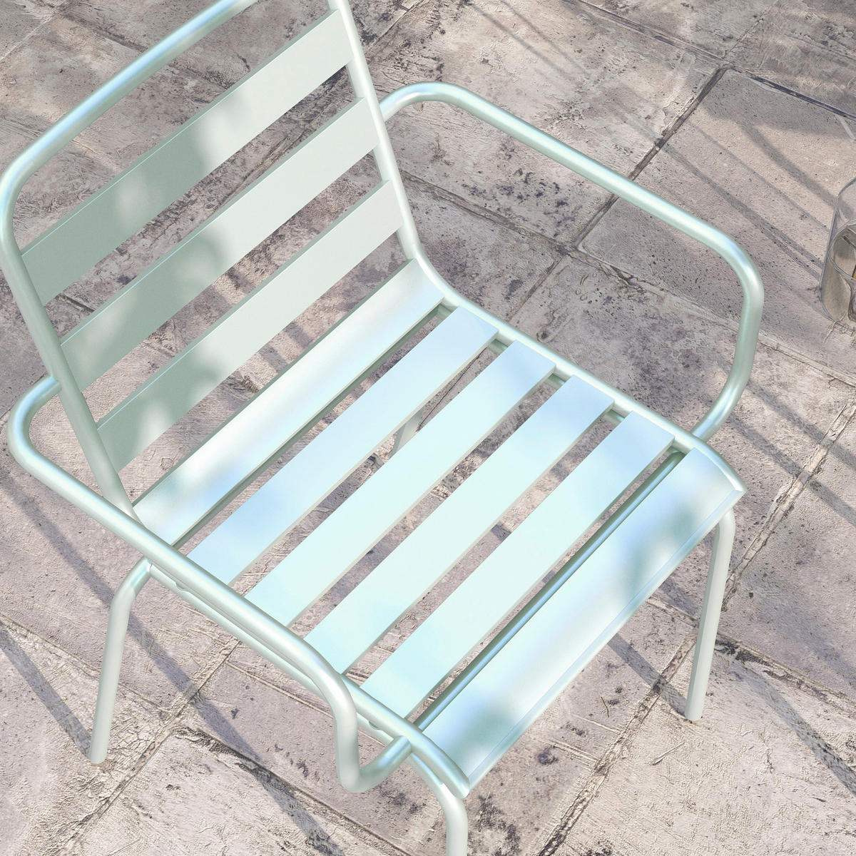 Outsunny Bistro-Set grün Stahl B/H/L: ca. 58x78x51 cm Bistro-Set - grün (51,00/58,00/78,00cm) - Outsunny