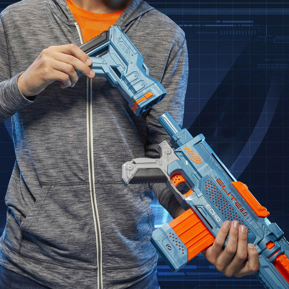 Hasbro Wasserblaster Nerf orange B/H/L: ca. 3x7x68 cm Nerf - orange/blau (68,00/3,00/7,00cm) - Hasbro