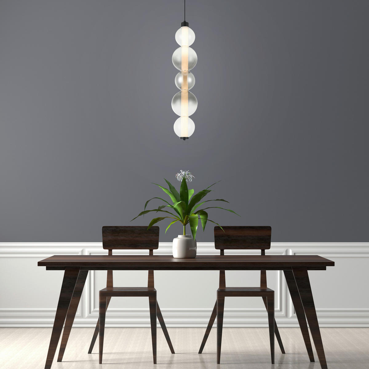 Lamkur Hängeleuchte Lummi - schwarz (15,00/120,00/15,00cm) - Lamkur