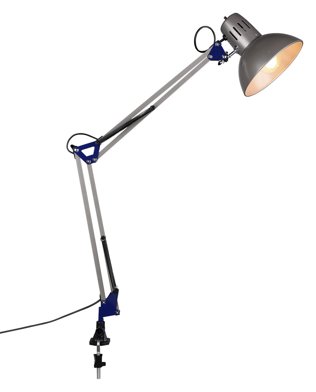 TRIO Klemmleuchte 5029010-47 Alu Metall H/T/D: ca. 74x51x17 cm E27 1 Brennstellen Klemmleuchte_Tajo 1flg. - Alu (17,00/74,00cm) - Trio