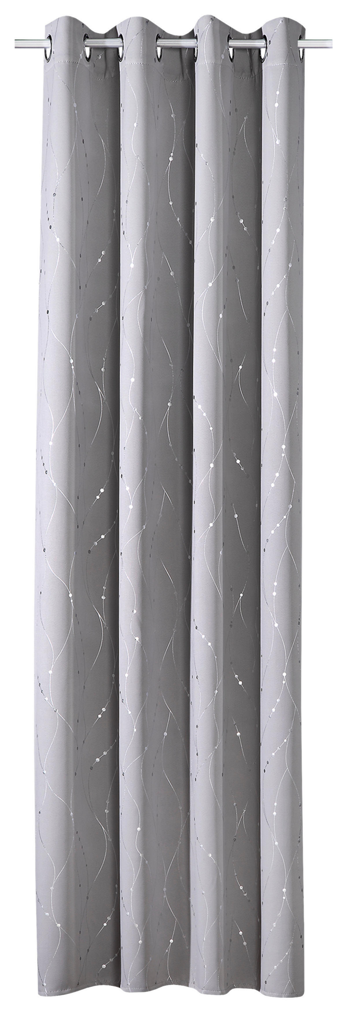 Verdunklungsvorhang Napoli silber B/L: ca. 135x245 cm Napoli - silber (135,00/245,00cm)