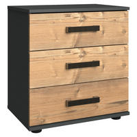 Nachtkonsole Stockholm braun Nachbildung B/H/T: ca. 52x58x38 cm Stockholm - braun/Graphit (52,00/58,00/38,00cm)