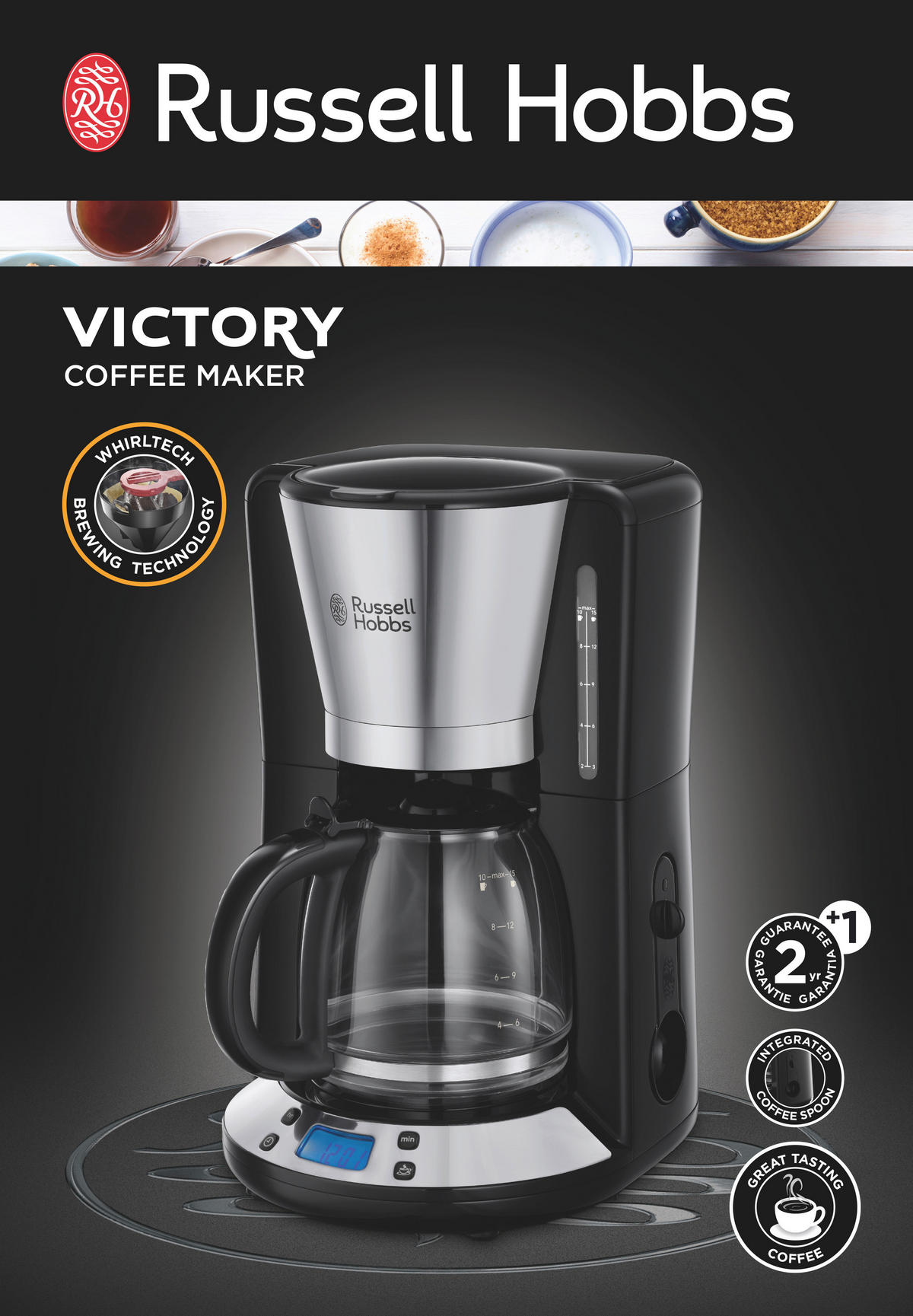 Russell Hobbs Kaffeeautomat 23618016002 schwarz Kunststoff Klarglas B/H/T: ca. 21,2x35,3x23,7 cm Kaffeeautomat_Victory_24030-56 - schwarz (21,20/35,30/23,70cm) - Russell Hobbs