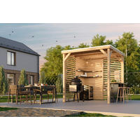 Karibu Pavillon Arizona natur Fichte B/H/T: ca. 231x243x231 cm Arizona - natur (231,00/243,00/231,00cm) - Karibu