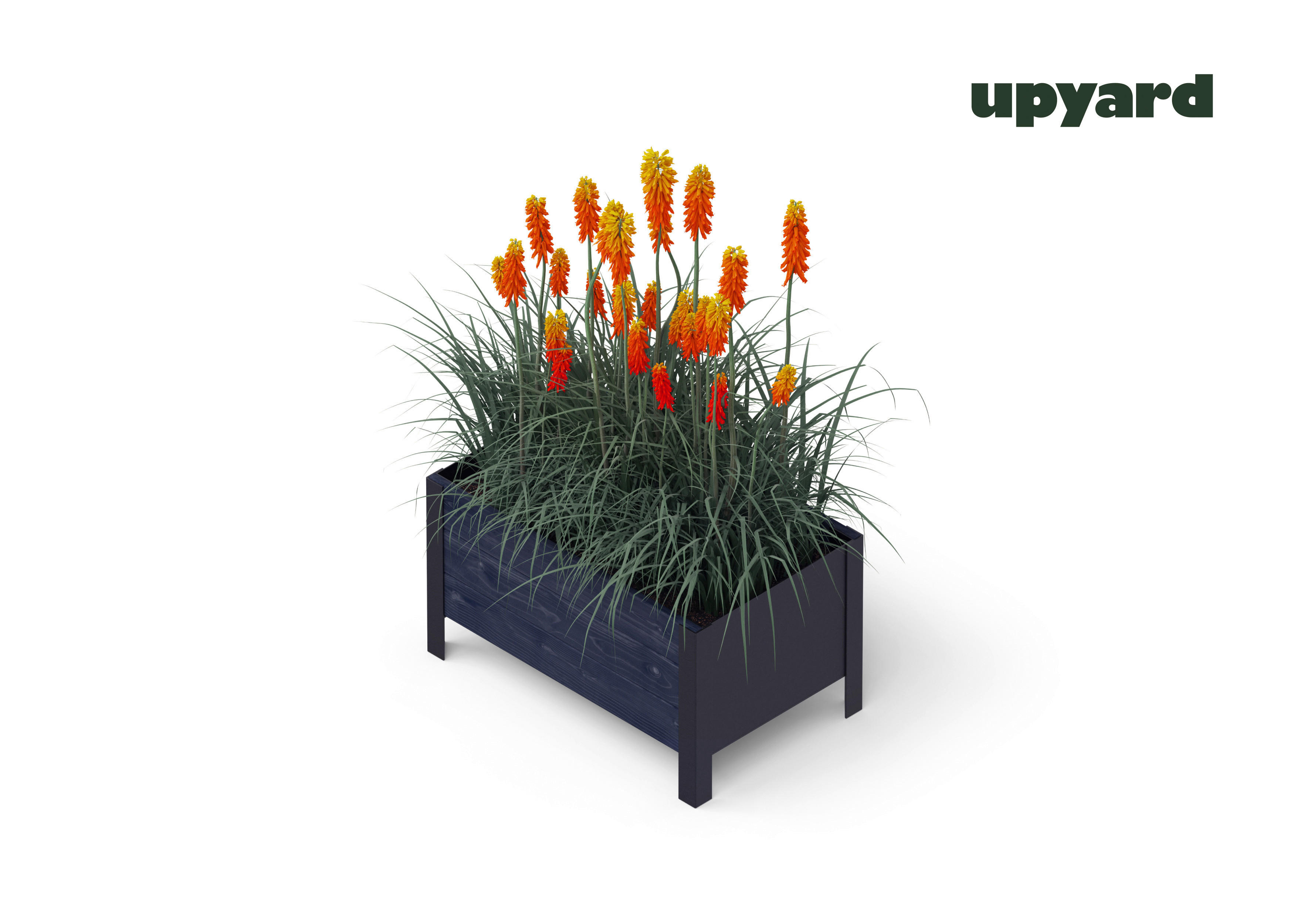 UPYARD Hochbeet MODERN schwarz Holz B/H/L: ca. 36x32x58 cm MODERN - schwarz (58,00/36,00/32,00cm) - UPYARD
