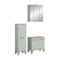 Badezimmer-Set STAR hellgrün Eiche hell Nachbildung B/H/T: ca. 109x190x34 cm STAR - hellgrün (109,00/190,00/34,00cm) - xonox.home