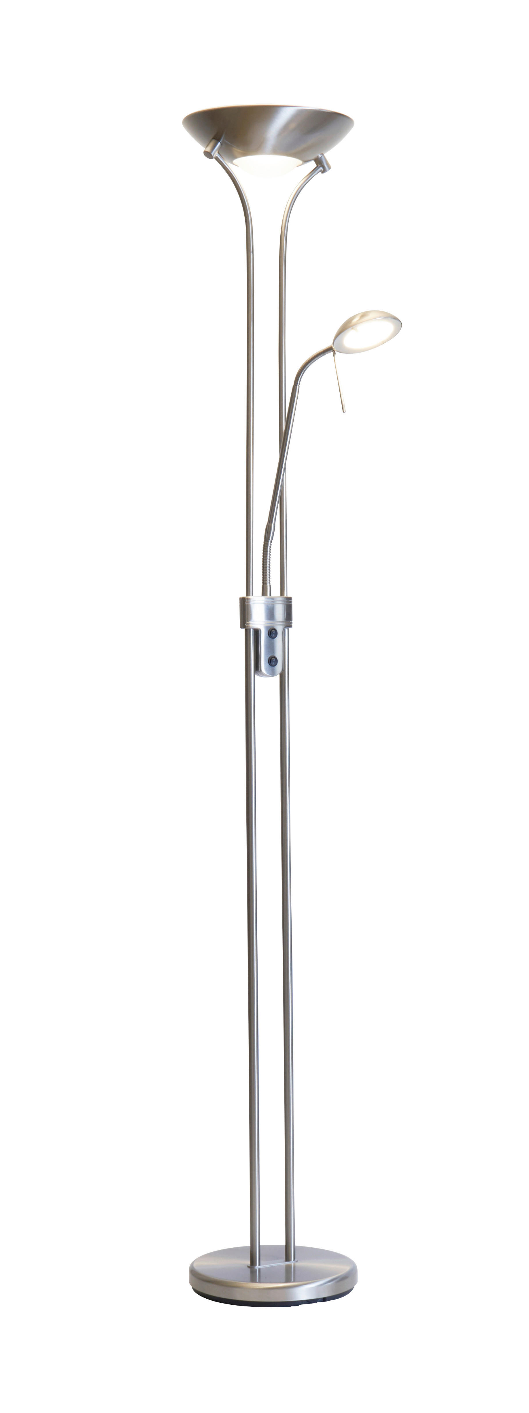 LED-Stehleuchte nickel Metall Acryl H/D: ca. 173x26 cm LED-Stehleuchte_Lobo - nickel (26,00/173,00cm)