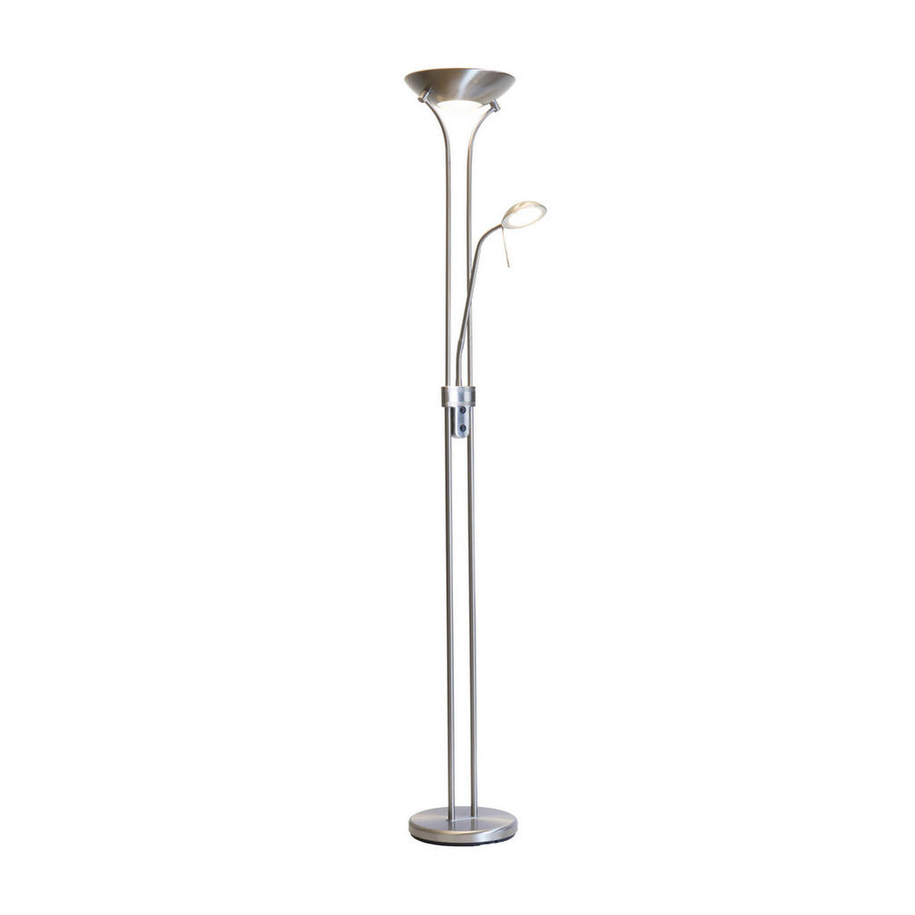 Thumbnail - LED-Stehleuchte nickel Metall Acryl H/D: ca. 173x26 cm