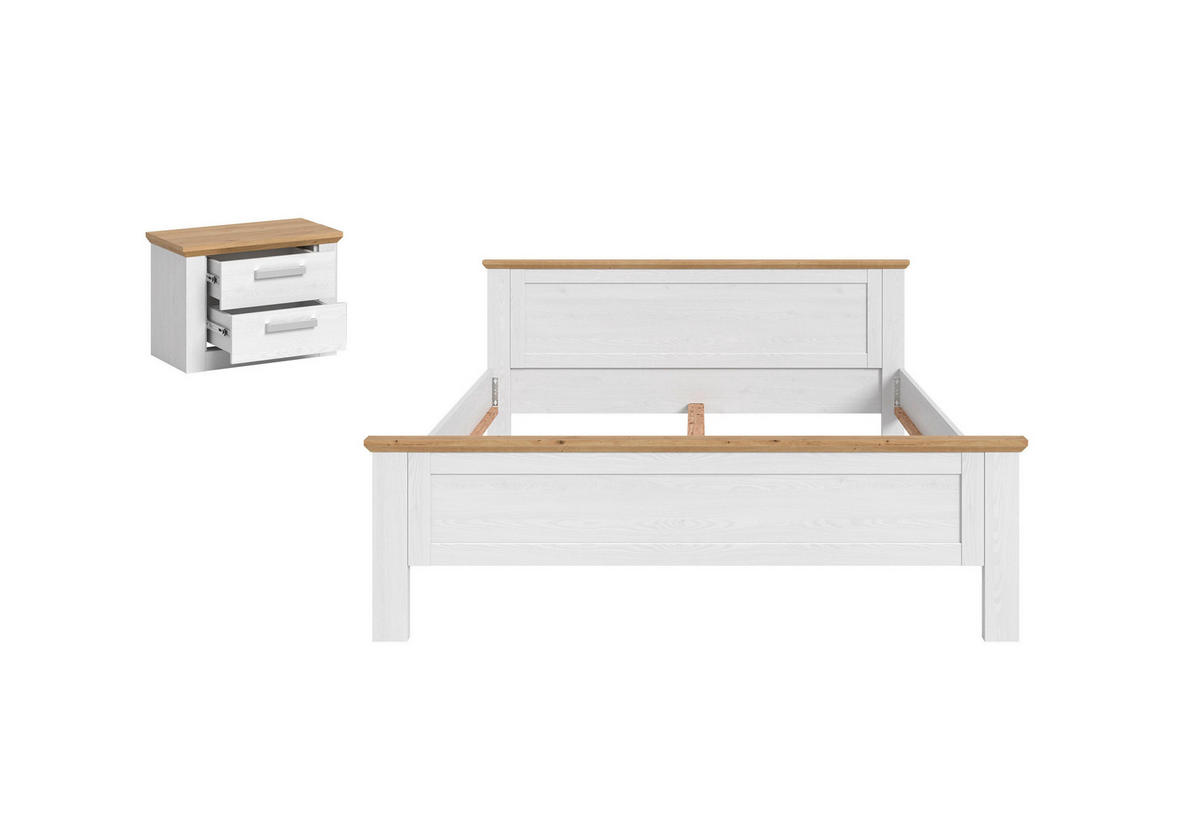 Bettanlage VERONA Sibiu Lärche Nachbildung Eiche Artisan Nachbildung VERONA - Eiche (245,00/90,00/209,00cm) - xonox.home