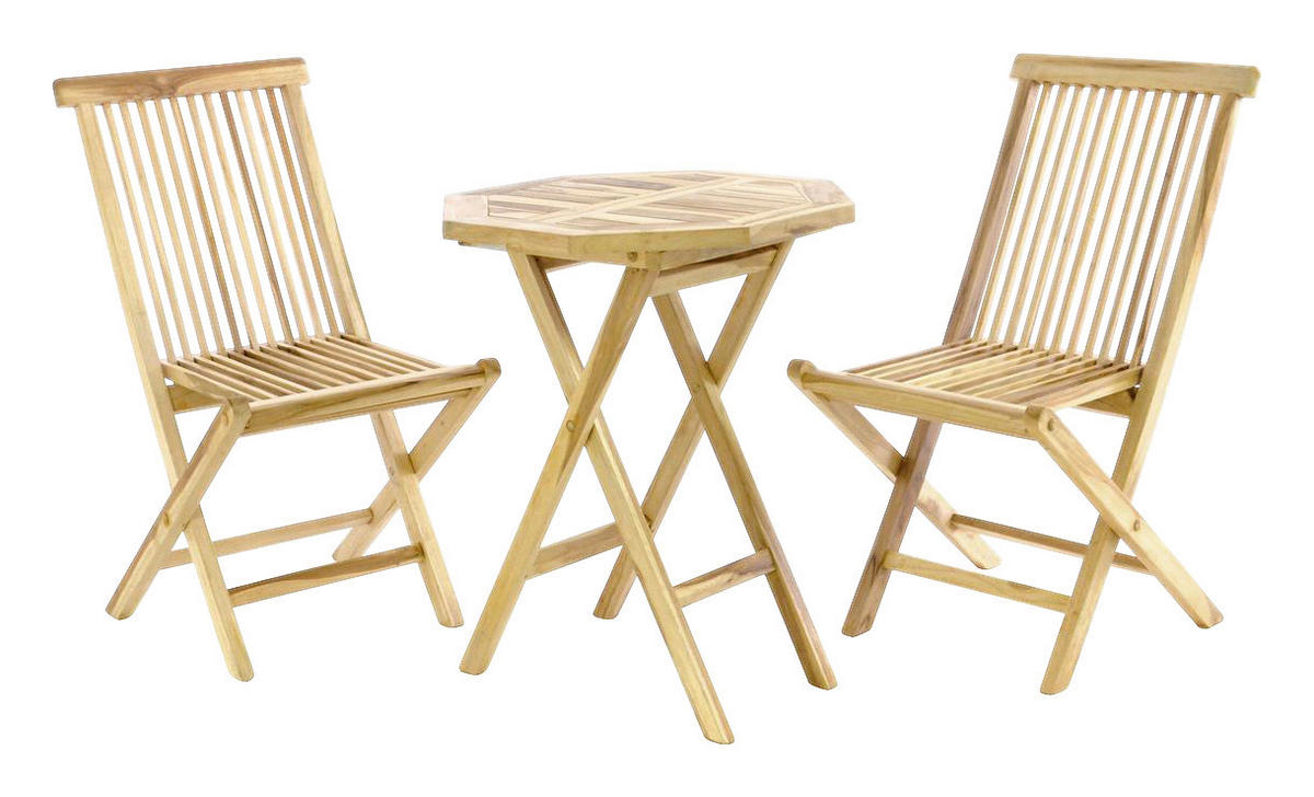 VCM Balkon-Set Nosala natur Teakholz Nosala - natur - VCM