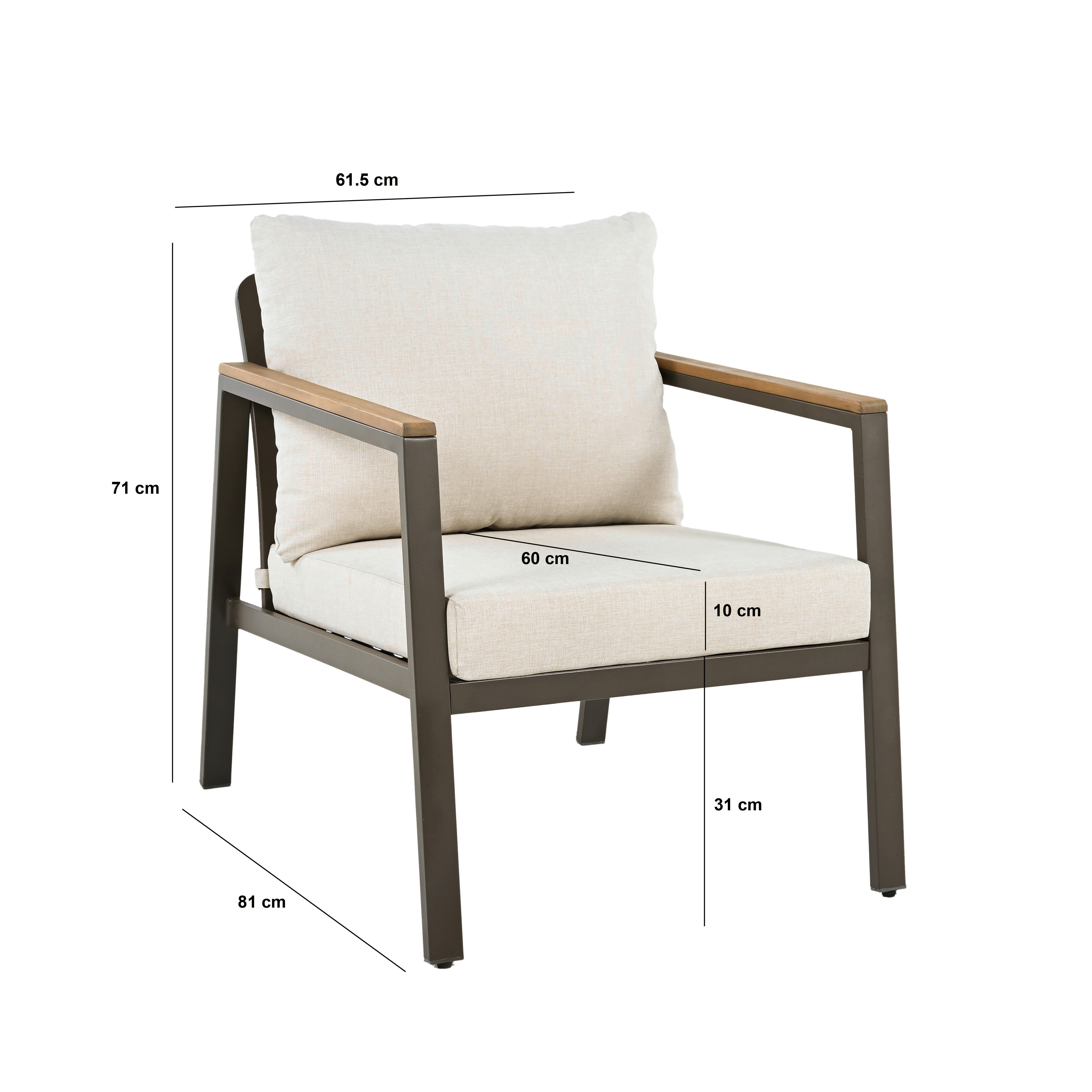 Thumbnail - POCOline Gartensitzgruppe Grasse taupe Stahl