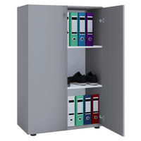 Büroschrank Lona XL grau weiß B/H/T: ca. 70x110x39 cm Lona XL - weiß/grau (70,00/110,00/39,00cm) - VCM Möbel