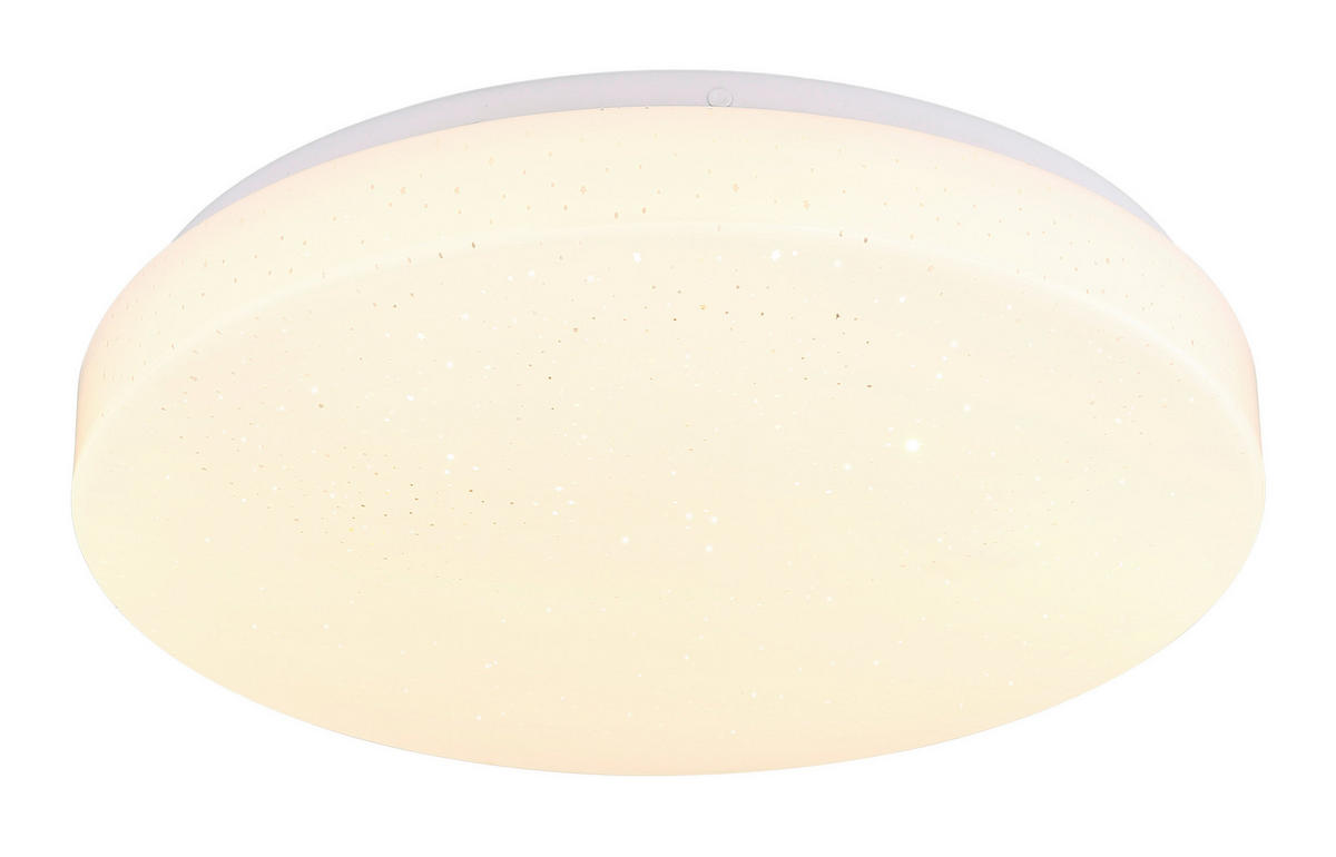 GLOBO LED-Deckenleuchte Opal weiß Metall Kunststoff H/D: ca. 8,5x33 cm WARATA - weiß/Opal (33,00/8,50cm) - GLOBO