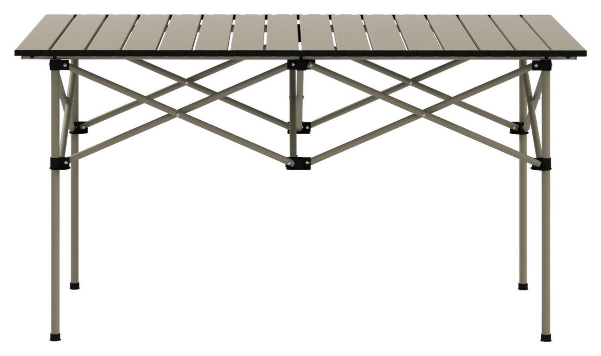 Outsunny Campingtisch khaki Aluminium B/H/L: ca. 55x50x95 cm Campingtisch - khaki (95,00/55,00/50,00cm) - Outsunny