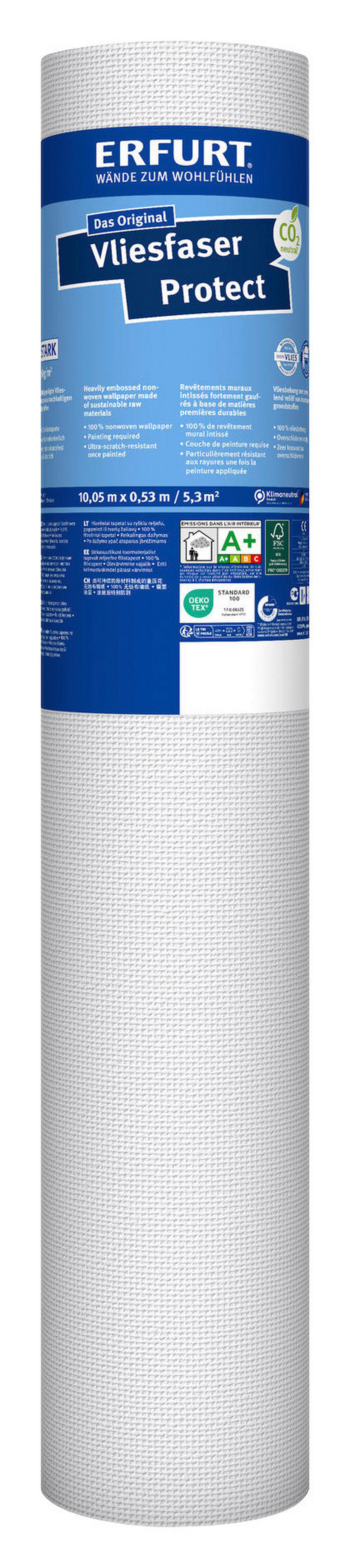 Erfurt Vliestapete Protect Protect weiß B/L: ca. 53x1005 cm Protect - weiß (53,00/1005,00cm) - Erfurt
