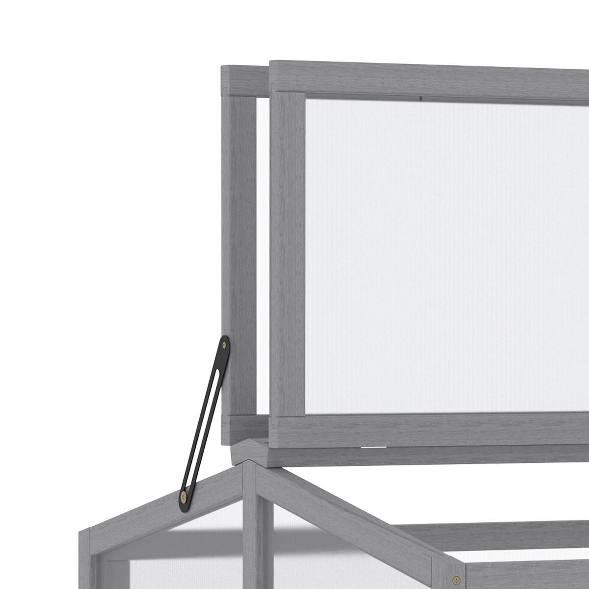 Outsunny Frühbeet B/H/L: ca. 80x58x90 cm Frühbeet - hellgrau (90,00/80,00/58,00cm) - Outsunny