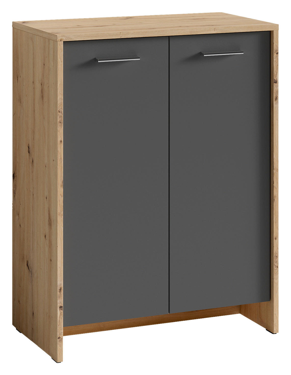 Schuhkommode BEN Eiche Nachbildung anthrazit B/H/T: ca. 63x83x35 cm BEN - Eiche/anthrazit (63,00/83,00/35,00cm) - byLIVING