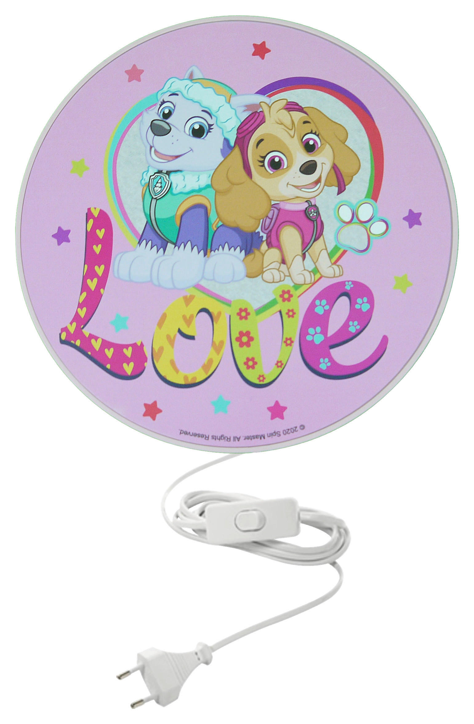Niermann Kinderwandleuchte Pawsitive_Pups 40689 rosa Kunststoff D: ca. 25 cm E14 1 Brennstellen Wandleuchte_Pawsitive_Pups - rosa (25,00cm) - Niermann