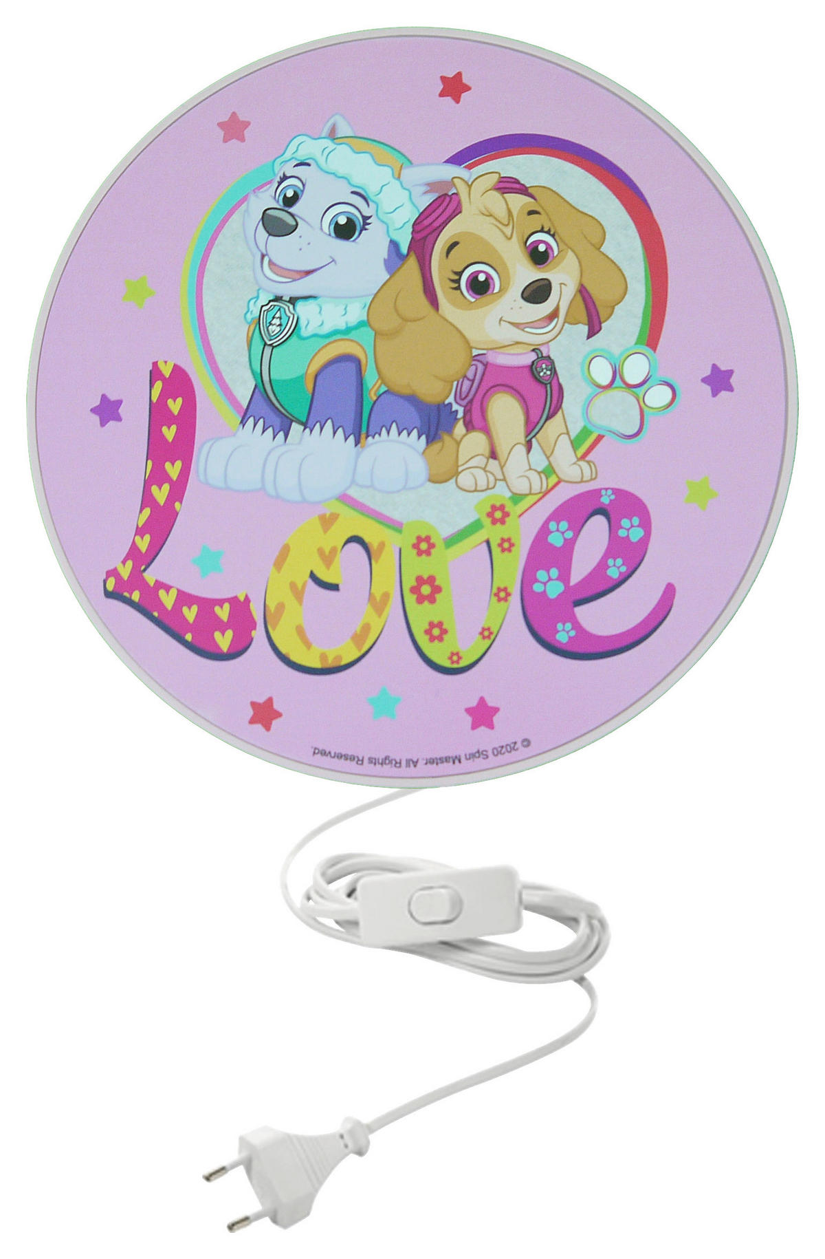 Niermann Kinderwandleuchte Pawsitive_Pups 40689 rosa Kunststoff D: ca. 25 cm E14 1 Brennstellen Wandleuchte_Pawsitive_Pups - rosa (25,00cm) - Niermann