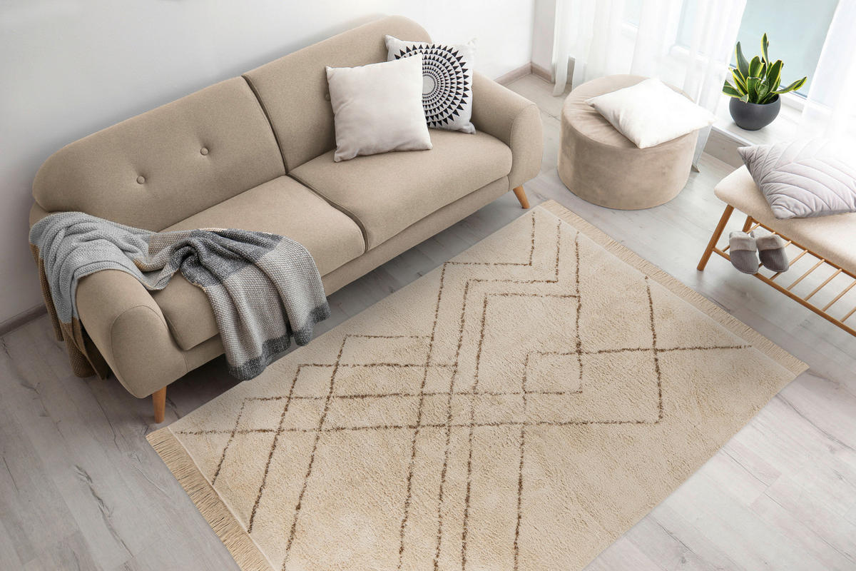 360Living Teppich Mylen creme B/L: ca. 160x230 cm Mylen - braun/creme (160,00/230,00cm) - 360Living