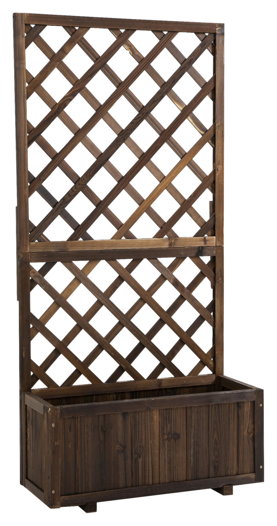 Outsunny Pflanzkasten dunkelbraun Holz B/H/L: ca. 32x150x73 cm Pflanzkasten 845-127BN - dunkelbraun (73,00/32,00/150,00cm) - Outsunny