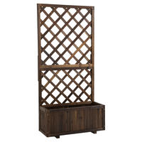 Outsunny Pflanzkasten dunkelbraun Holz B/H/L: ca. 32x150x73 cm Pflanzkasten 845-127BN - dunkelbraun (73,00/32,00/150,00cm) - Outsunny