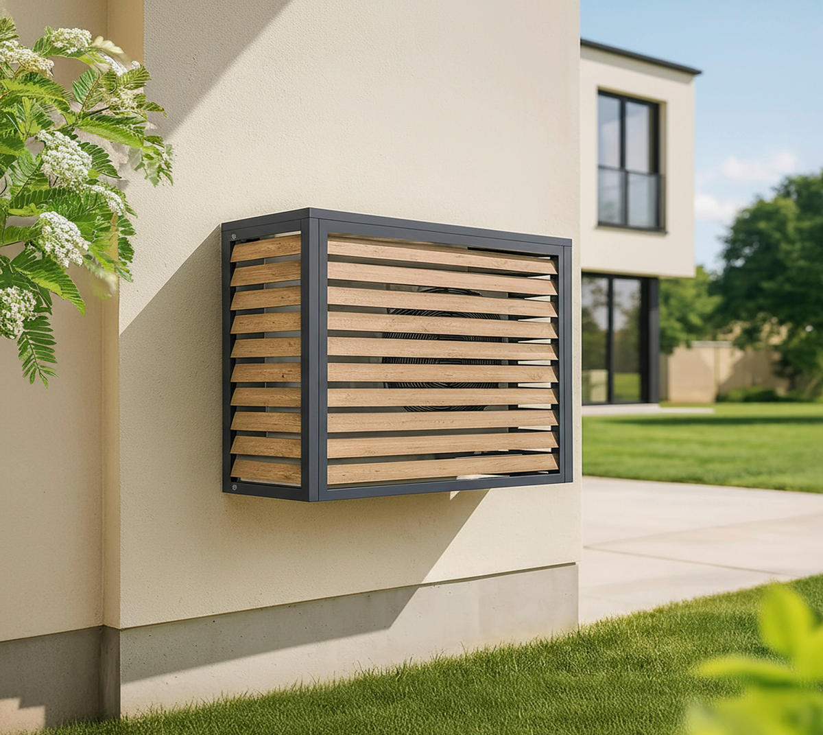 Westmann Verkleidung Wärmepumpe Boxa Holzoptik B/H/L: ca. 100x97x56 cm Boxa - Holzoptik (56,00/100,00/97,00cm) - Westmann