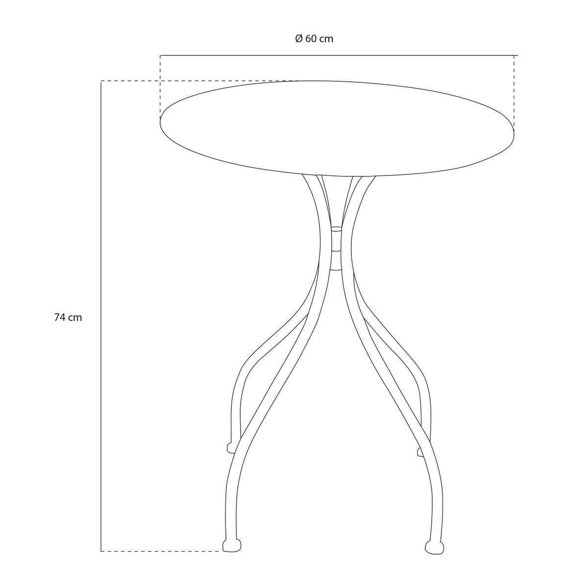 AXI Outdoor Living Bistroset Maxime rot Metall B/H/L: ca. 60x92x60 cm Maxime - rot/creme (60,00/60,00/92,00cm) - AXI Outdoor Living