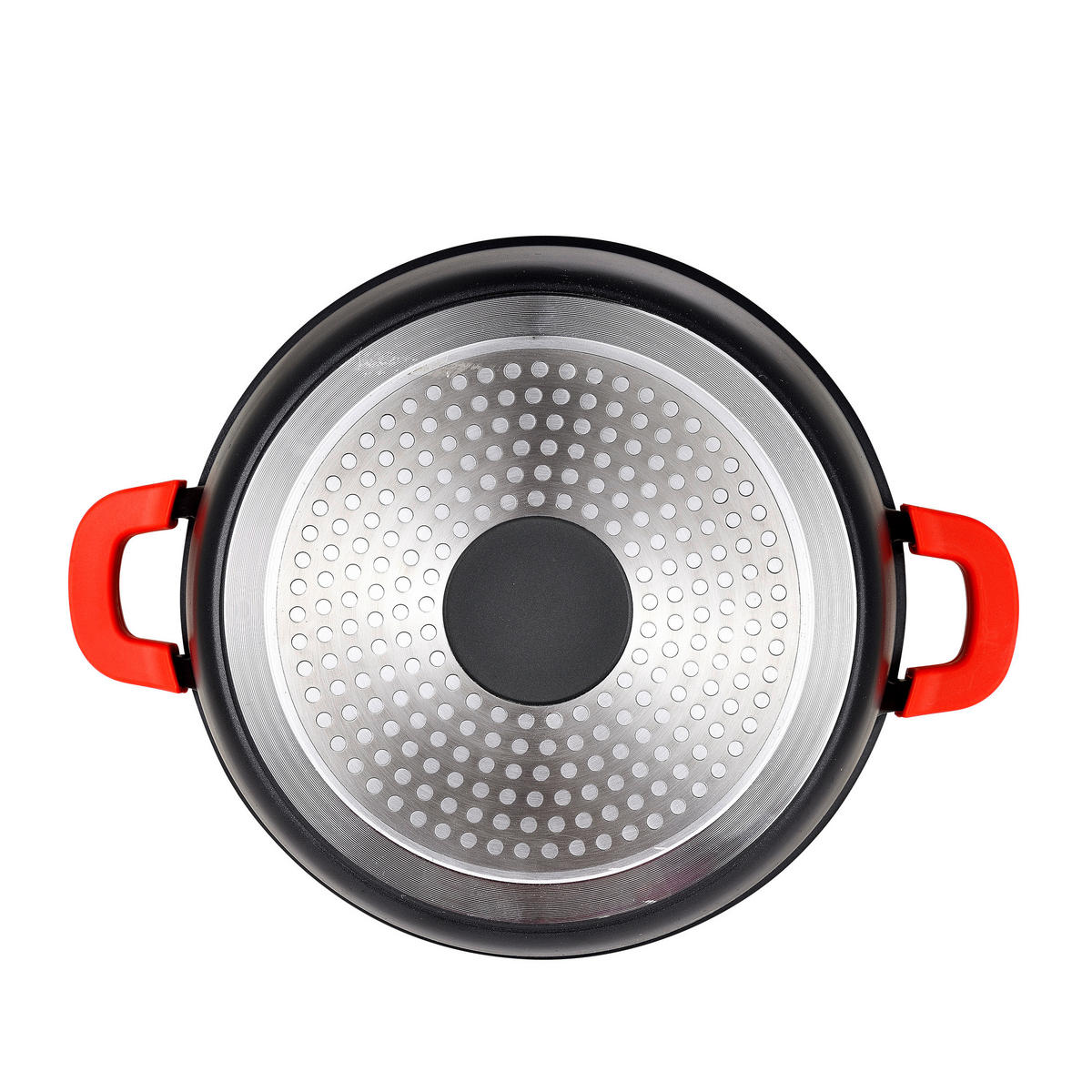 BERGNER Topfset Chroma schwarz Aluminium 2 tlg. Chroma - rot/schwarz (40,00/30,00/20,00cm) - BERGNER