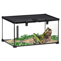 PawHut Terrarium schwarz Edelstahl B/H/L: ca. 30x50x25 cm Terrarium_für_Reptilien - schwarz (25,00/30,00/50,00cm) - PawHut