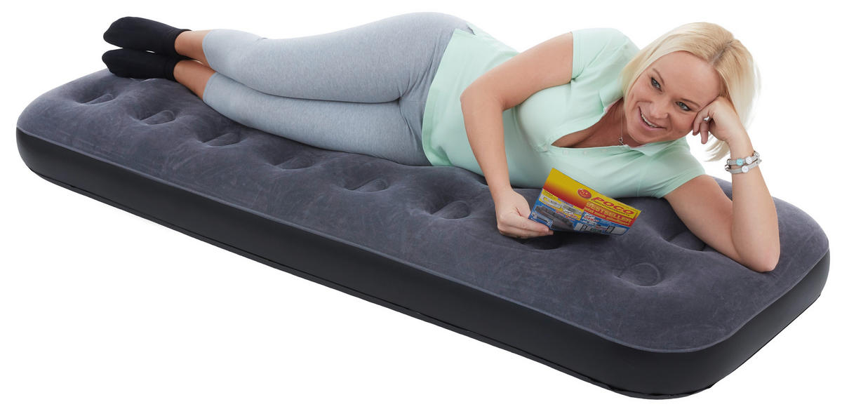 Happy People Luftbett grau B/H/L: ca. 73x22x191 cm Luftbett_aufblasbar_Single - anthrazit/grau (191,00/73,00/22,00cm) - Happy People