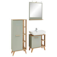 Badezimmer-Set Quickset 963 salbei Nachbildung Eiche Riviera Nachbildung B/H/T: ca. 111x200x33 cm Quickset 963 - Eiche/salbei (111,00/200,00/33,00cm) - Pelipal