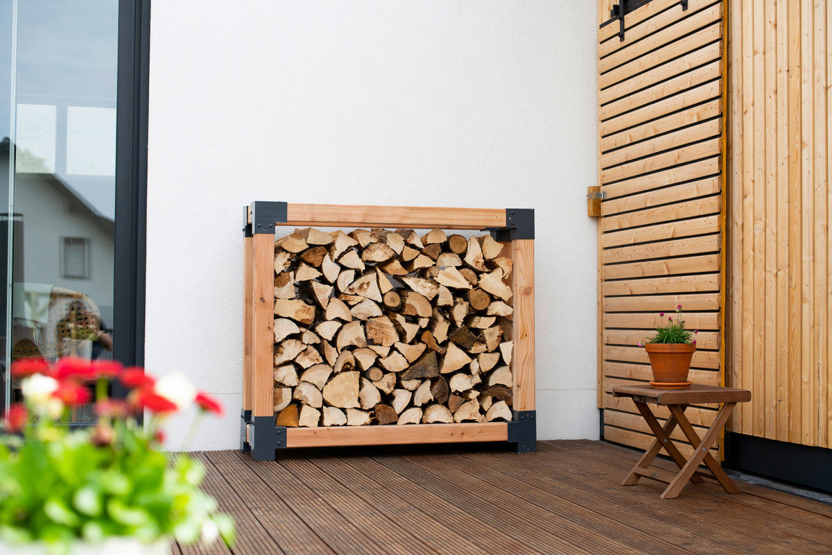 Westmann Kaminholzregal Michel natur B/H/L: ca. 40x120x138 cm Michel - natur (138,00/40,00/120,00cm) - Westmann