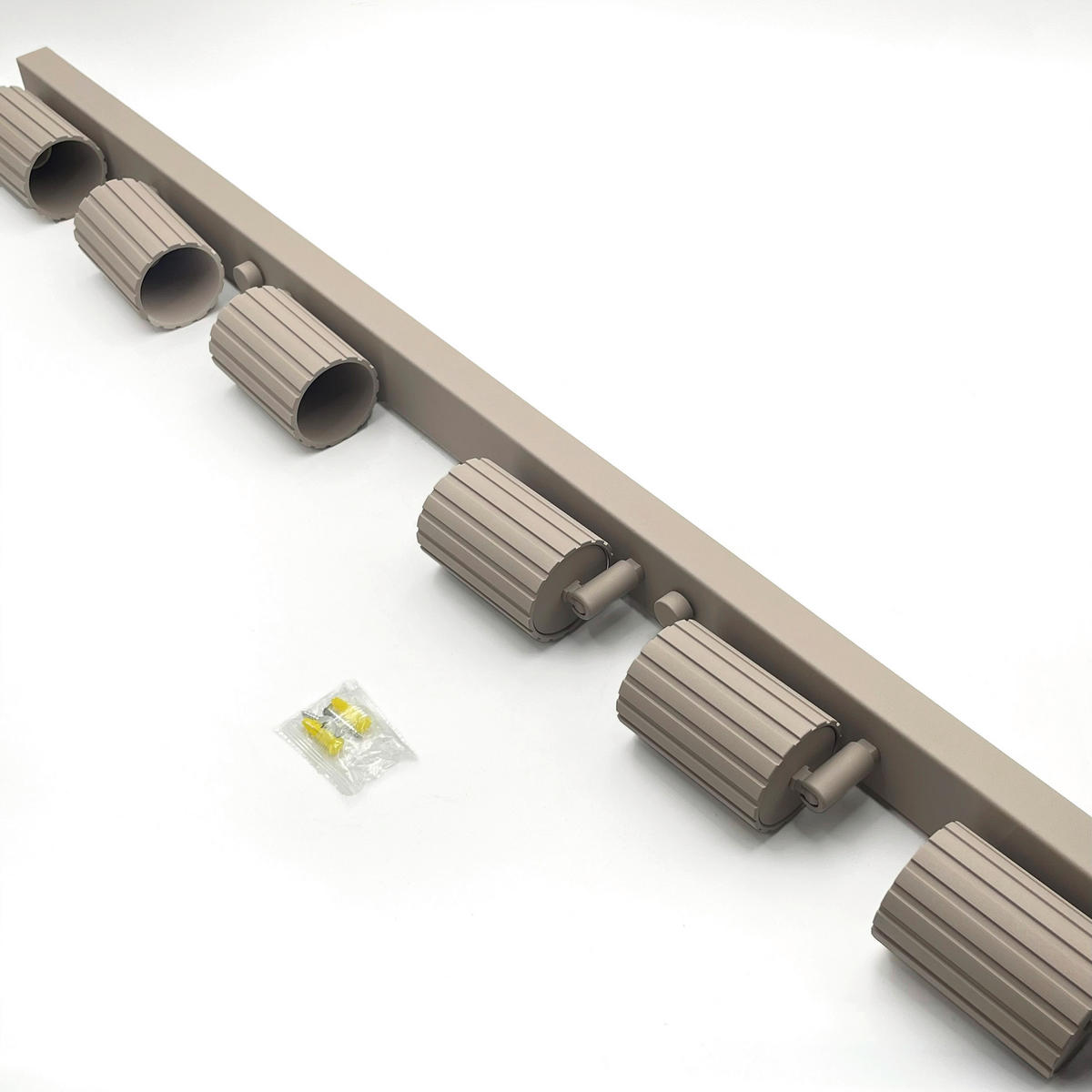 Lamkur Strahler beige Stahl B/H/L: ca. 6,5x16,5x117 cm 6 Brennstellen Prisma - beige (117,00/6,50/16,50cm) - Lamkur