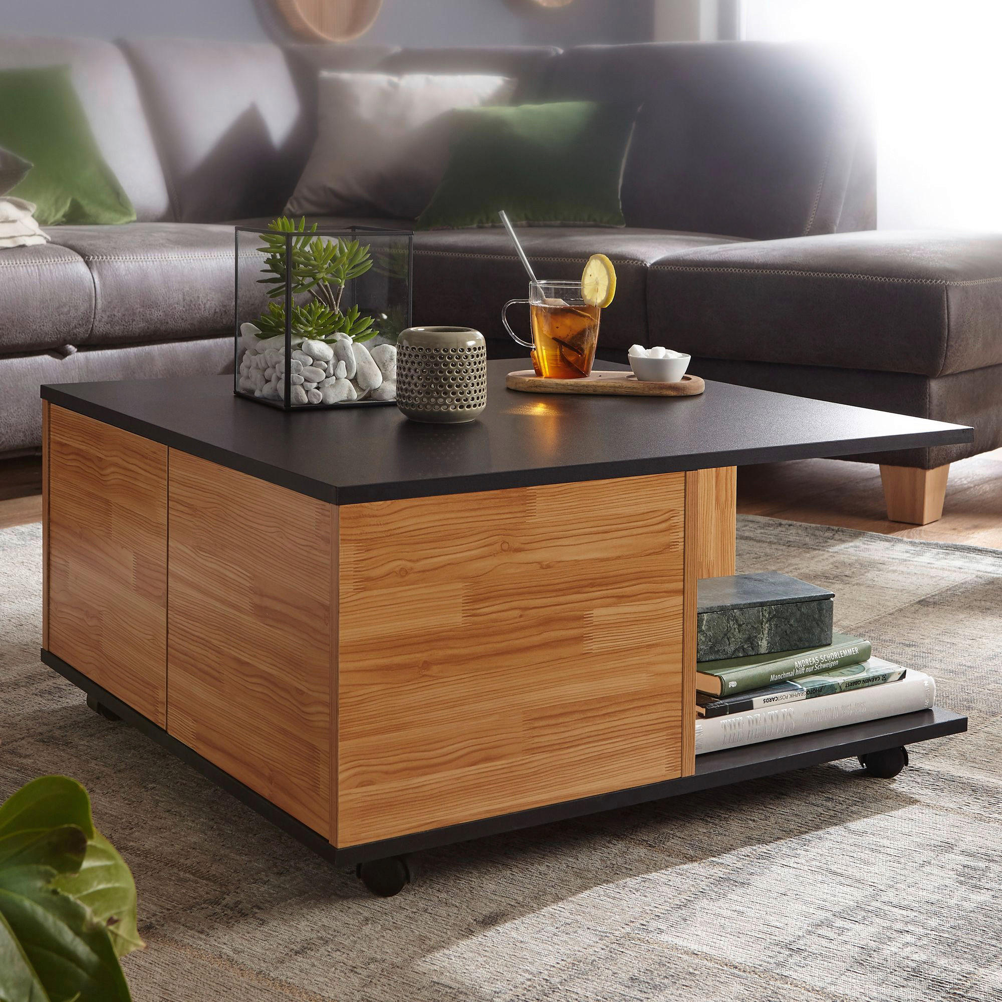 Couchtisch braun B/H/T: ca. 70x36x70 cm Couchtisch - braun (70,00/36,00/70,00cm) - Wohnling