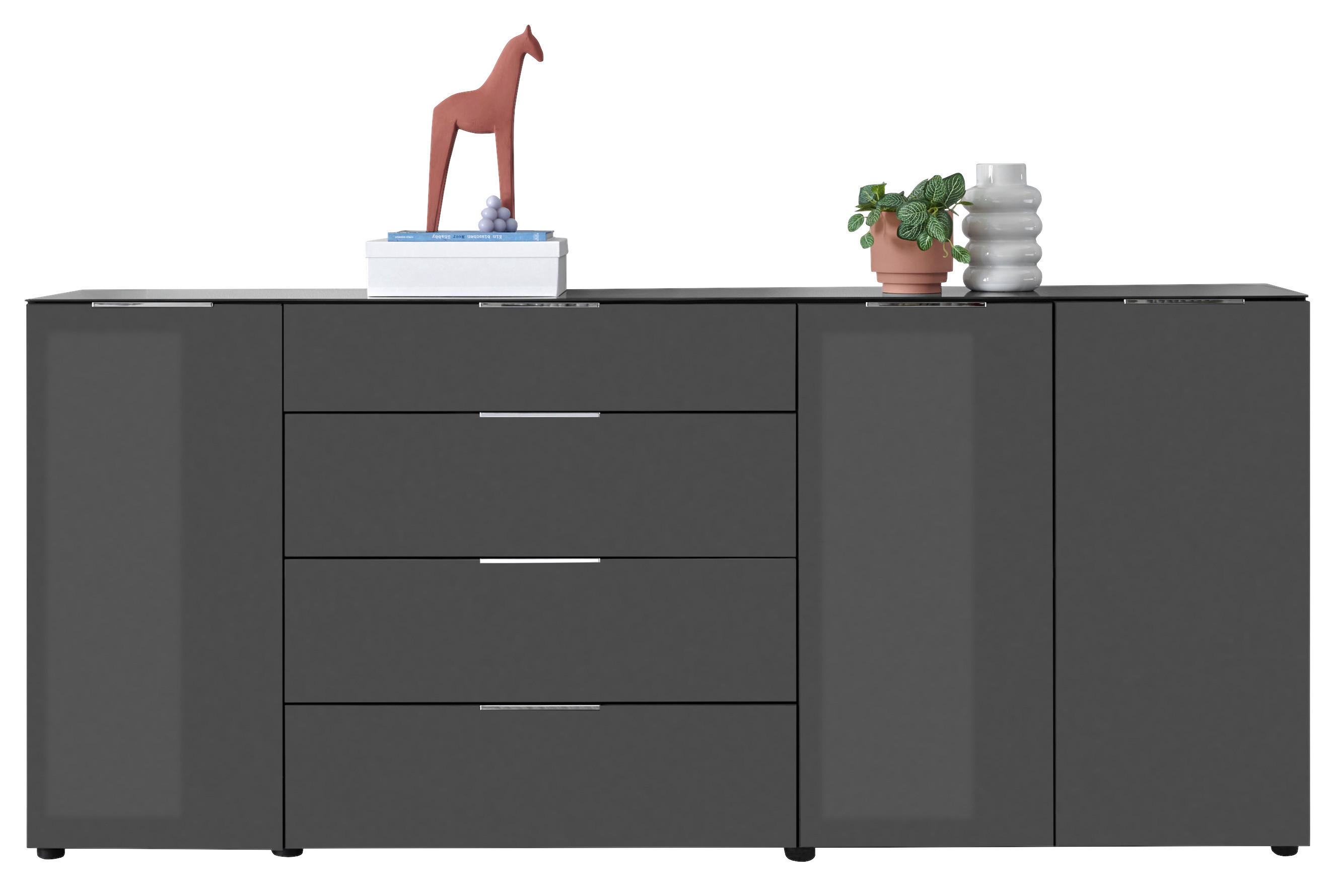 Kommode Santorin anthrazit B/H/T: ca. 226x99x40 cm Santorin - anthrazit (226,00/99,00/40,00cm)