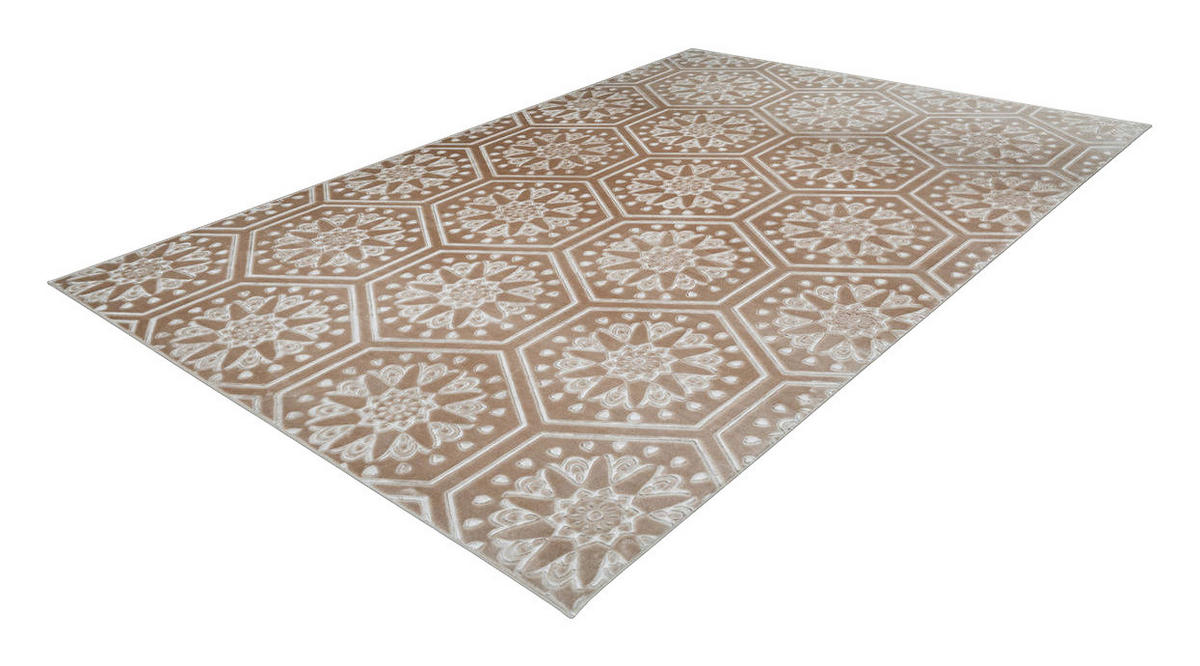 360Living Teppich Monroe taupe B/L: ca. 120x170 cm Monroe - taupe (120,00/170,00cm) - 360Living