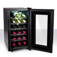 Alpina Weinkühlschrank CW-52H schwarz B/H/T: ca. 35x66x49 cm Weinkühlschrank - schwarz (35,00/66,00/49,00cm) - Alpina